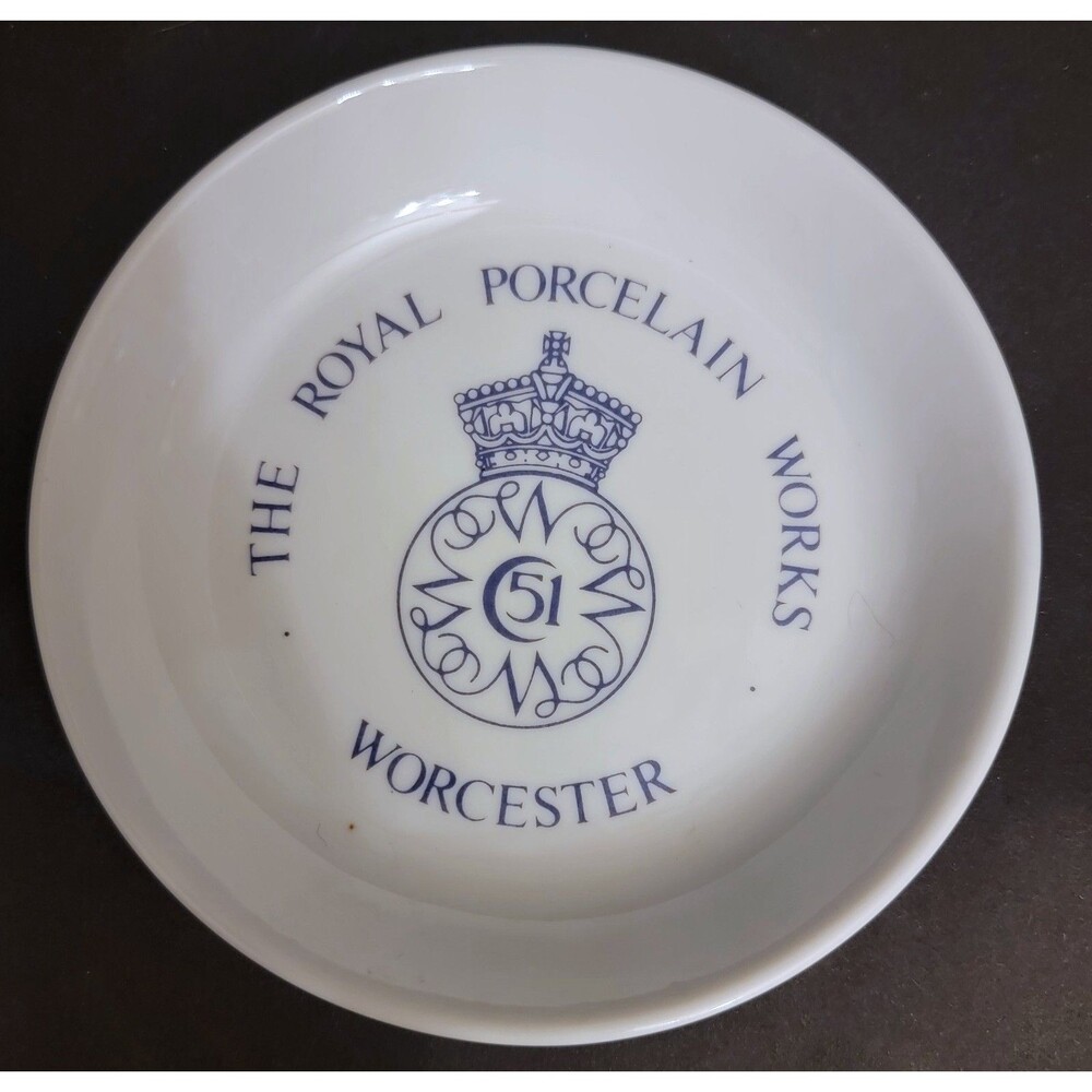 Collectible Royal Worcester Porcelain Saucer "51" in the center Refers to 1751